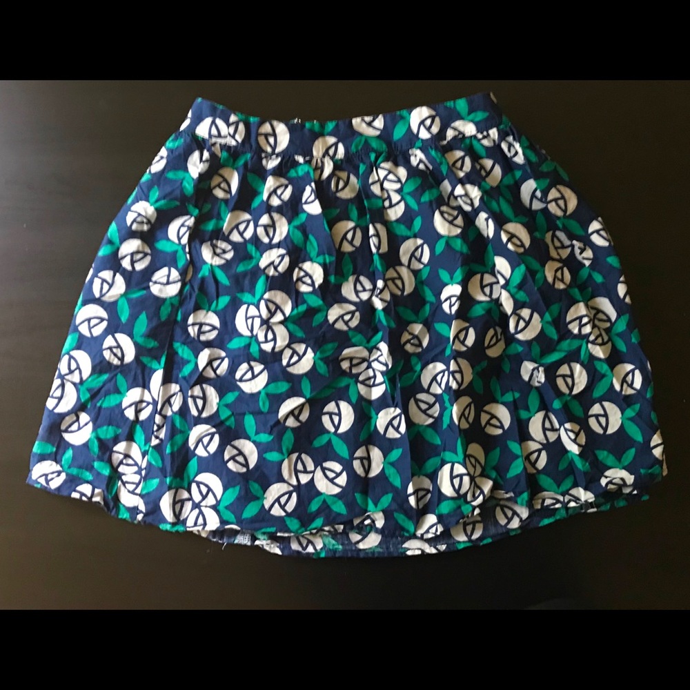 SOLD ❌Blue Floral Pattern Mini Skirt Cotton